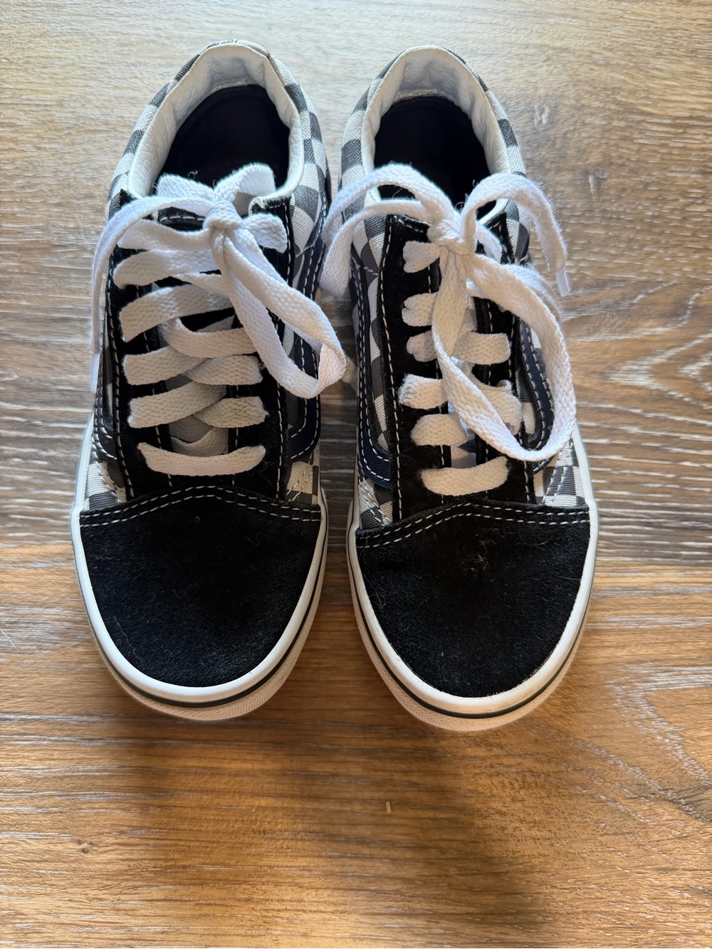 Vans Kids Black & White Checkerboard Old Skool Sneakers